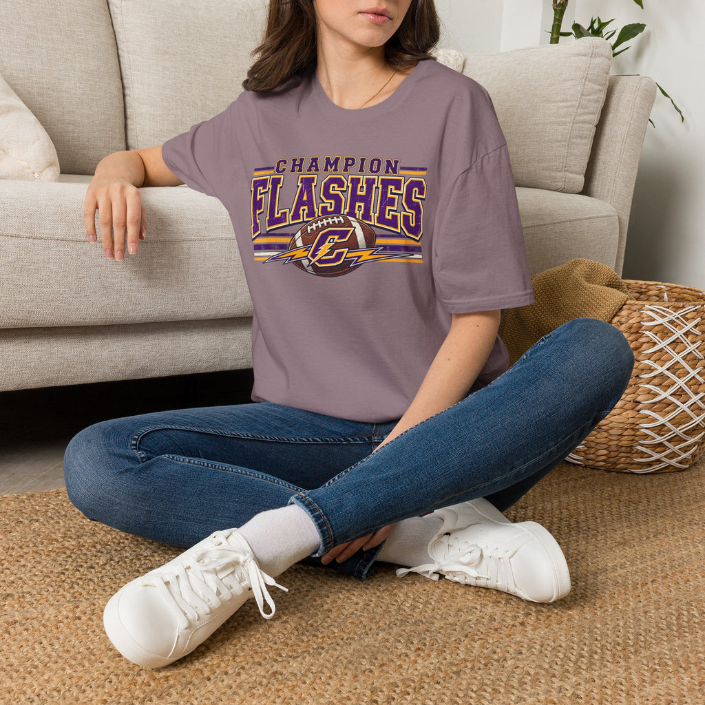 Champion Flashes football graphic T-Shirt | team logo sports tee