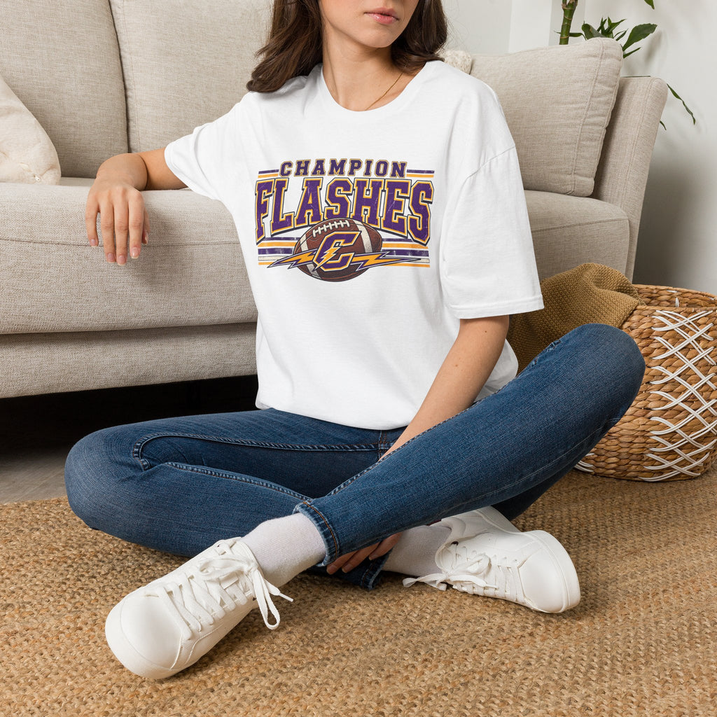 Champion Flashes football graphic T-Shirt | team logo sports tee