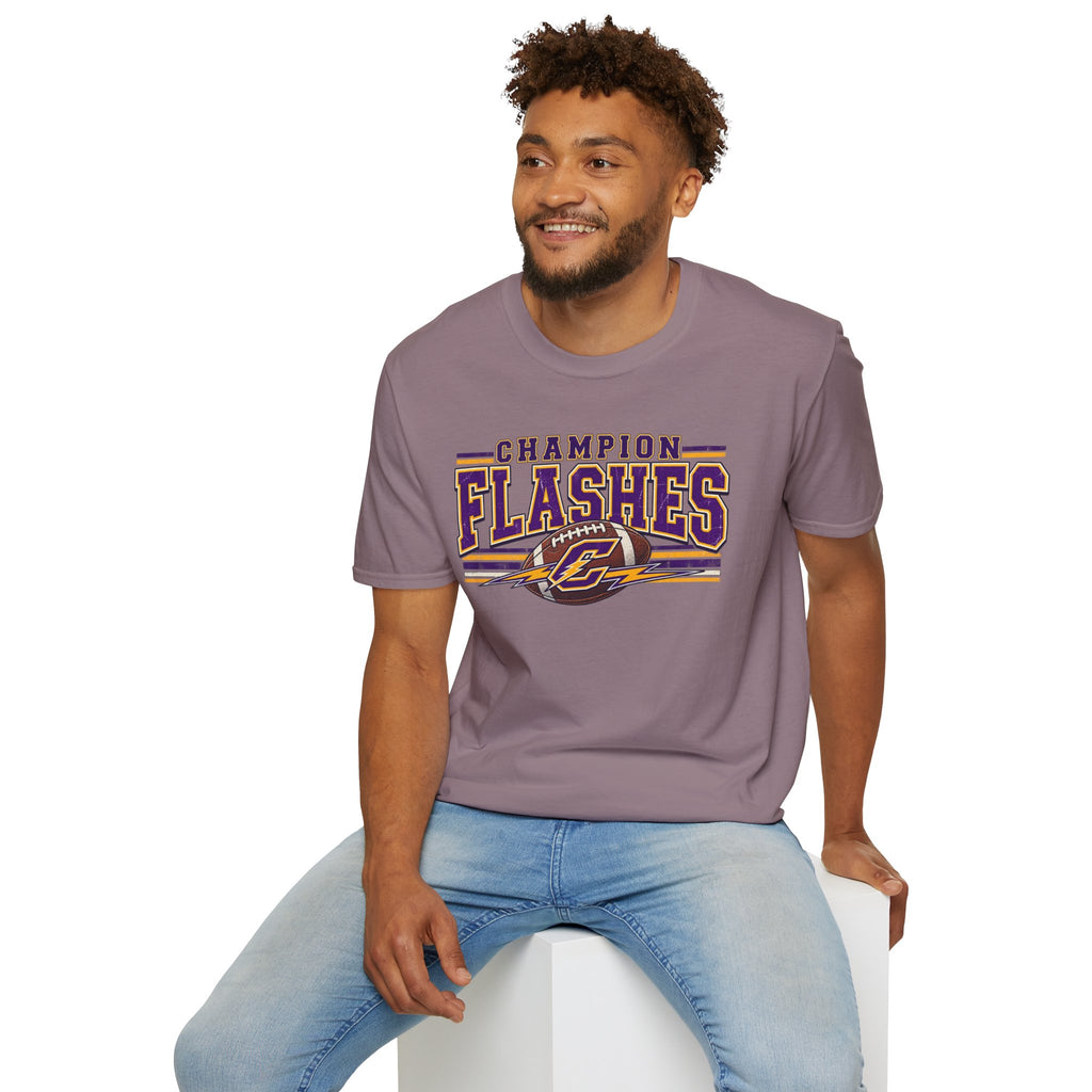 Champion Flashes football graphic T-Shirt | team logo sports tee