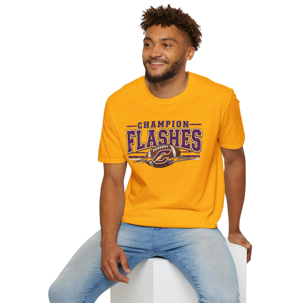 Champion Flashes football graphic T-Shirt | team logo sports tee