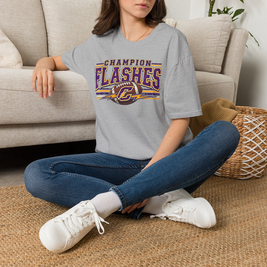 Champion Flashes football graphic T-Shirt | team logo sports tee