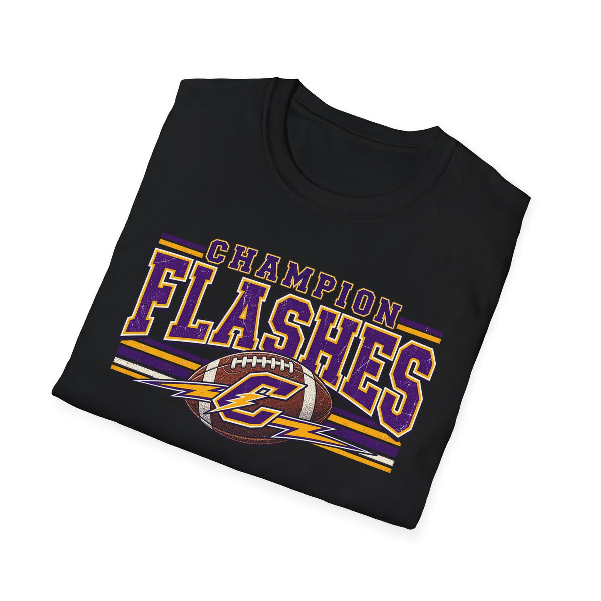 Champion Flashes football graphic T-Shirt | team logo sports tee