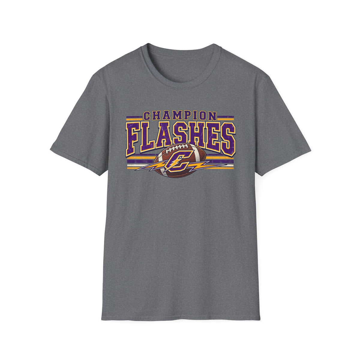 Champion Flashes football graphic T-Shirt | team logo sports tee