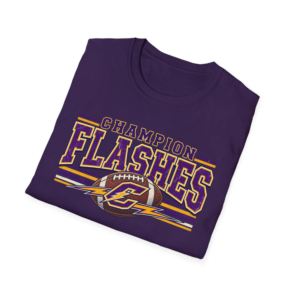 Champion Flashes football graphic T-Shirt | team logo sports tee