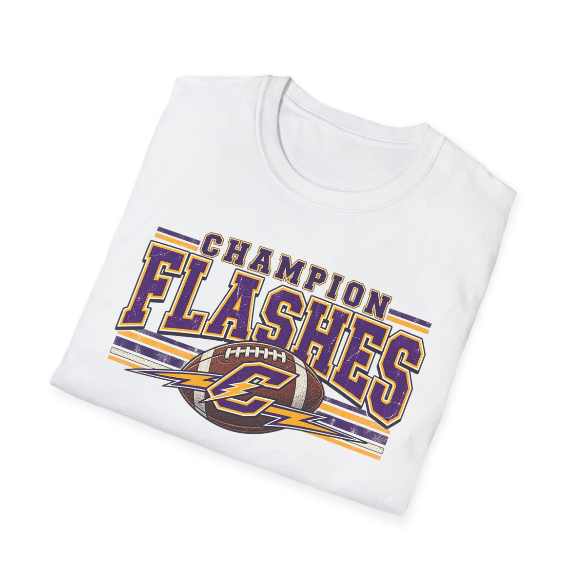 Champion Flashes football graphic T-Shirt | team logo sports tee