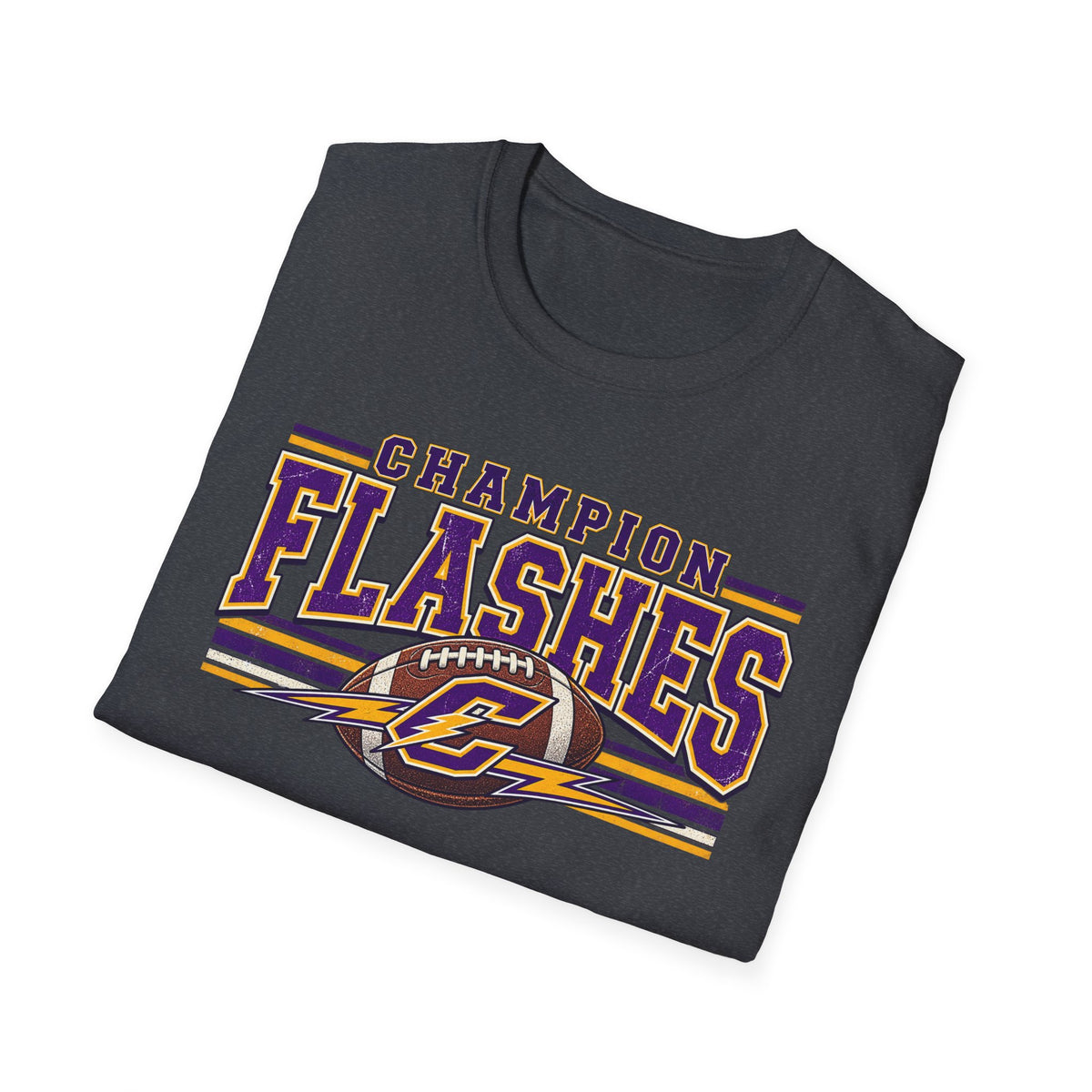 Champion Flashes football graphic T-Shirt | team logo sports tee