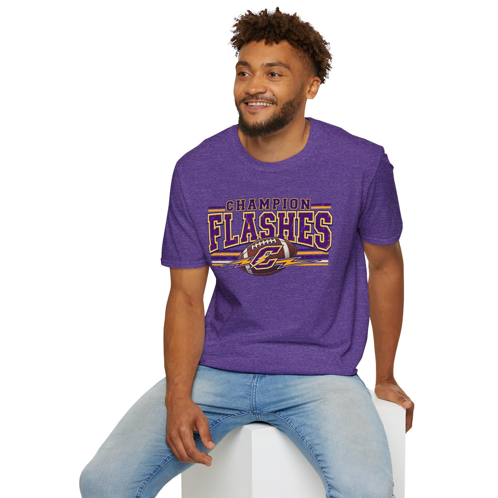 Champion Flashes football graphic T-Shirt | team logo sports tee