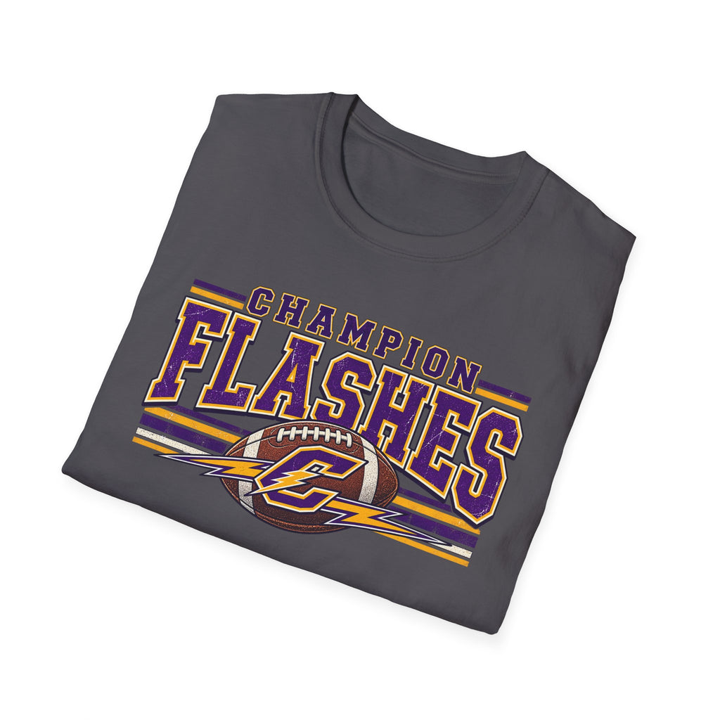 Champion Flashes football graphic T-Shirt | team logo sports tee