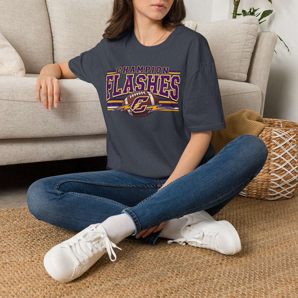 Champion Flashes football graphic T-Shirt | team logo sports tee