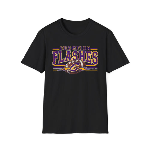 Champion Flashes football graphic T-Shirt | team logo sports tee