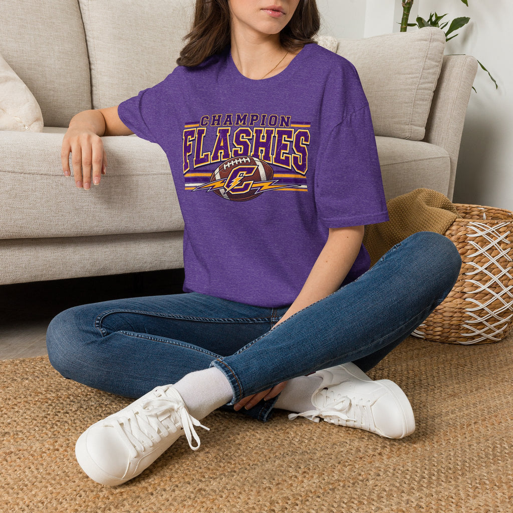 Champion Flashes football graphic T-Shirt | team logo sports tee