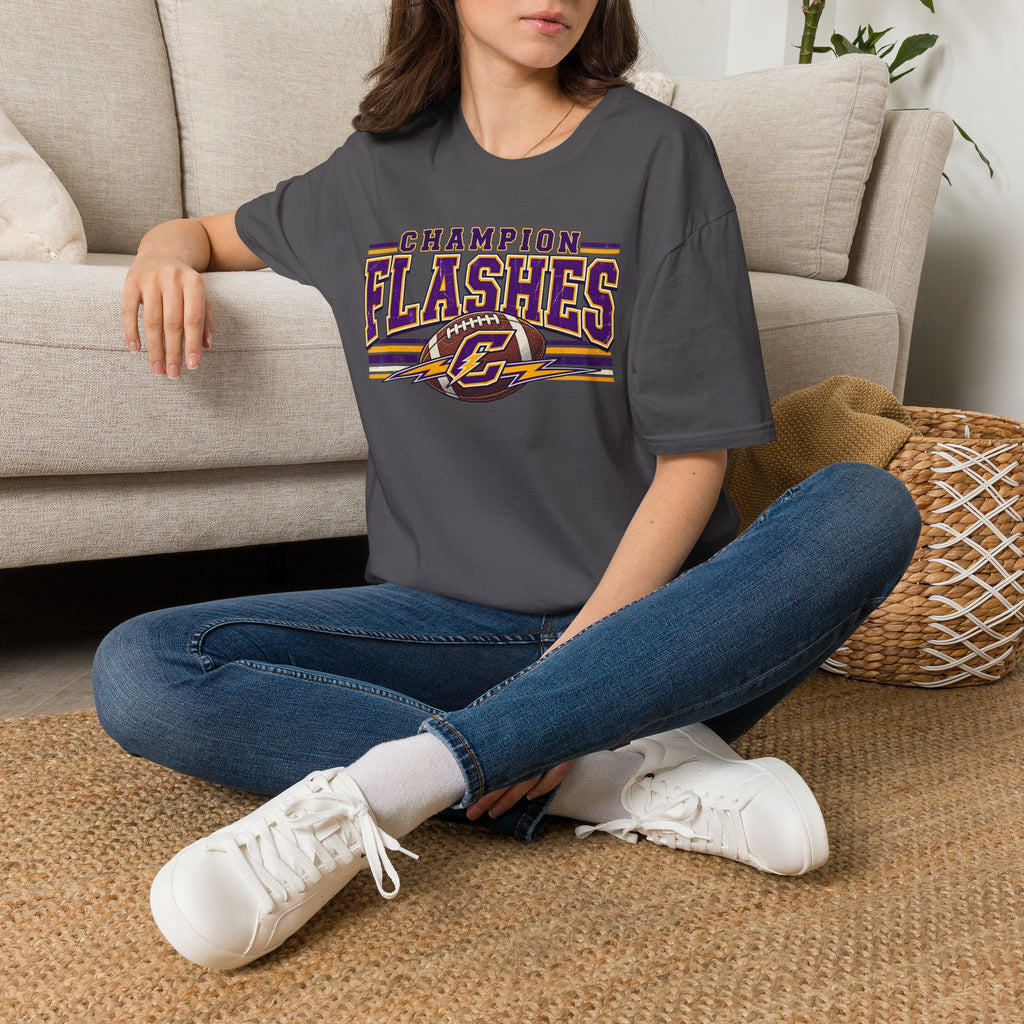 Champion Flashes football graphic T-Shirt | team logo sports tee